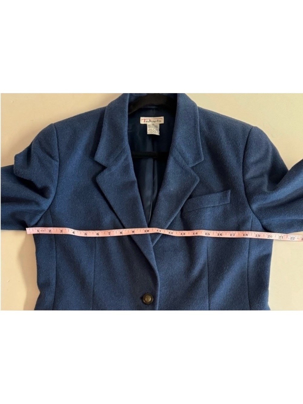 Vtg 100% Camel Hair Talbots blue preppy warm two button blazer.Size 10 - Picture 10 of 10